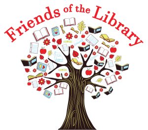 Friends of the Library Tree with books as leaves